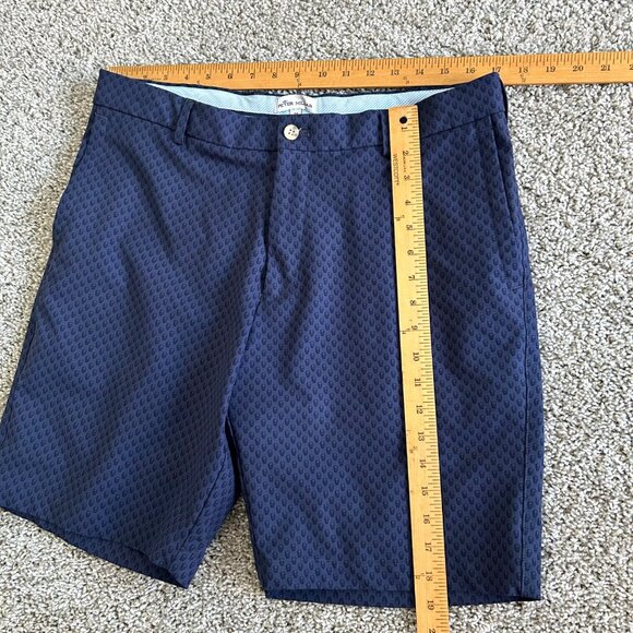 Peter Millar Men's Size 34 Skull Print Navy Blue Golf Shorts - Picture 7 of 9